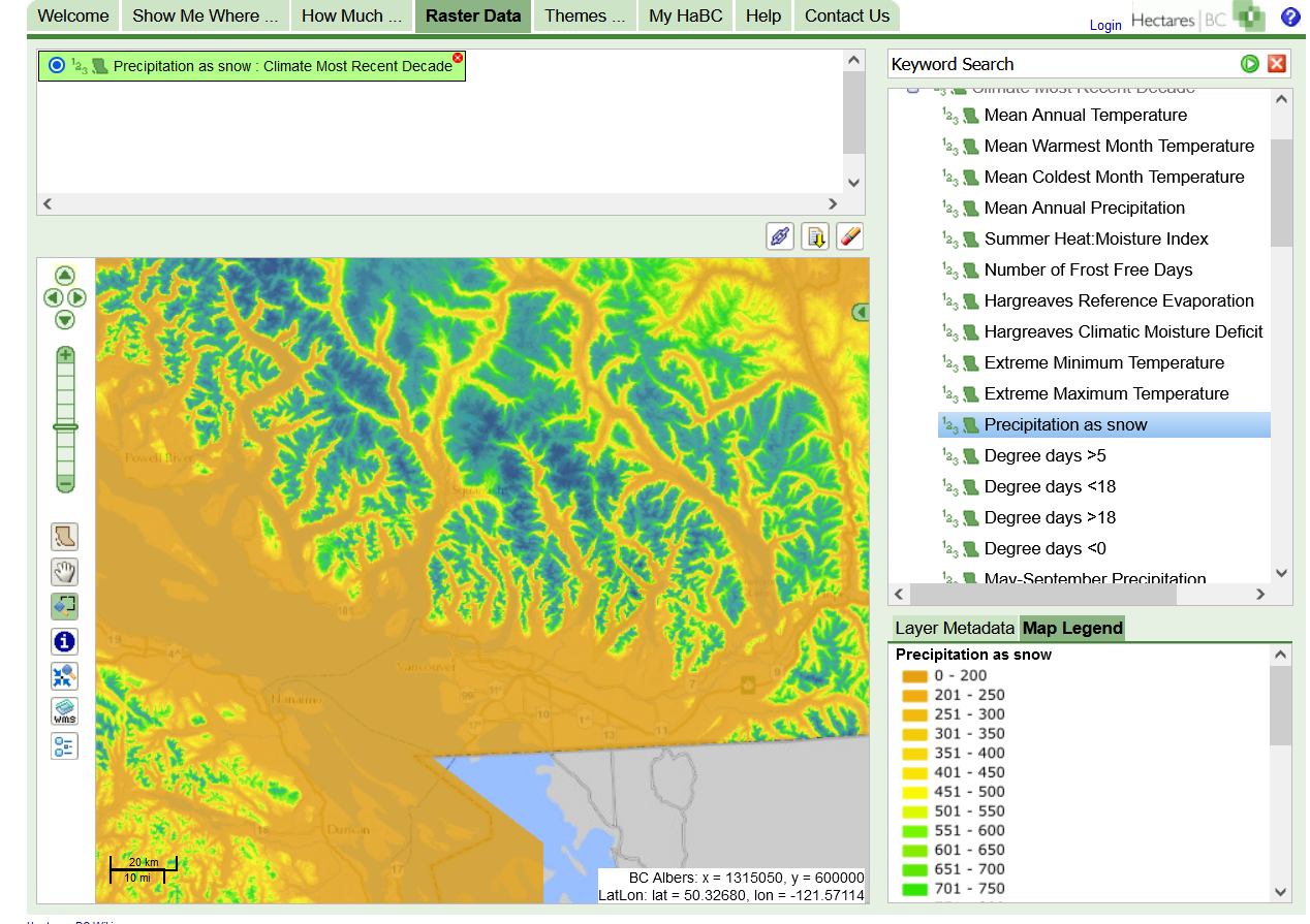 Screengrab from Hectares BC, can easily make into better map. Skeeter, CC-BY-SA-4.0.