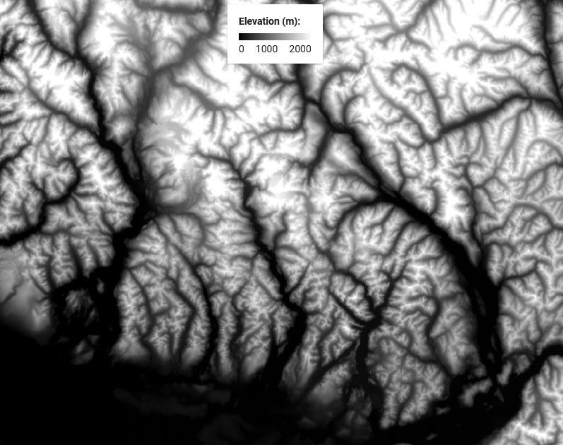 Elevation of the Sunshine Coast in BC, from the NRCAN DEM (google earth engine) [@nrcan_canadian_2021]