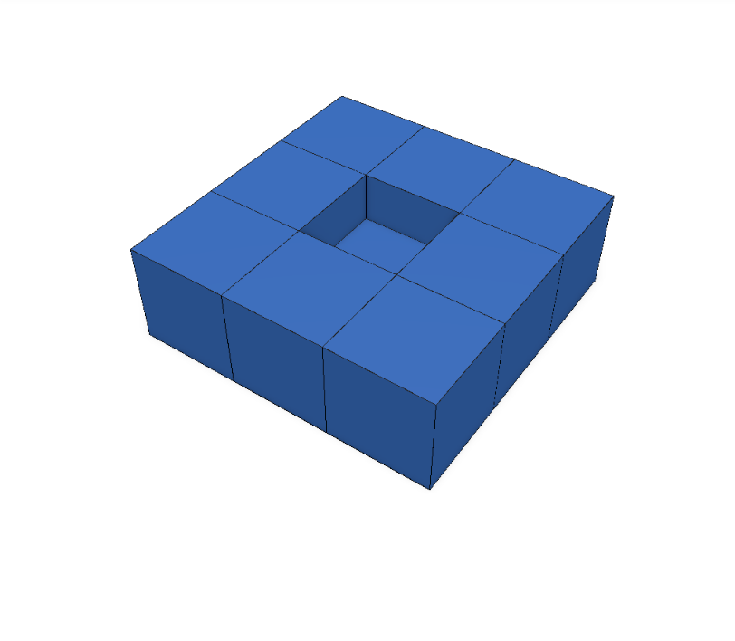 A sink is shown in 3D for an array of 3x3 pixels. Pickell, CC-BY-SA-4.0.