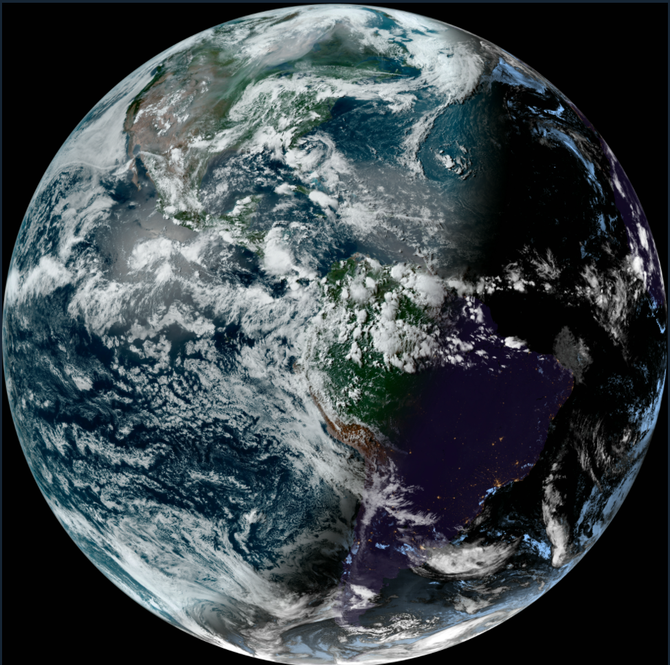 North and South America as seen from the NASA GOES-1 satellite [@nasa_goes-1_nodate]. Captured from KeepTrack.space. [Copyright (C) 2007 Free Software Foundation, Inc.](https://fsf.org/)