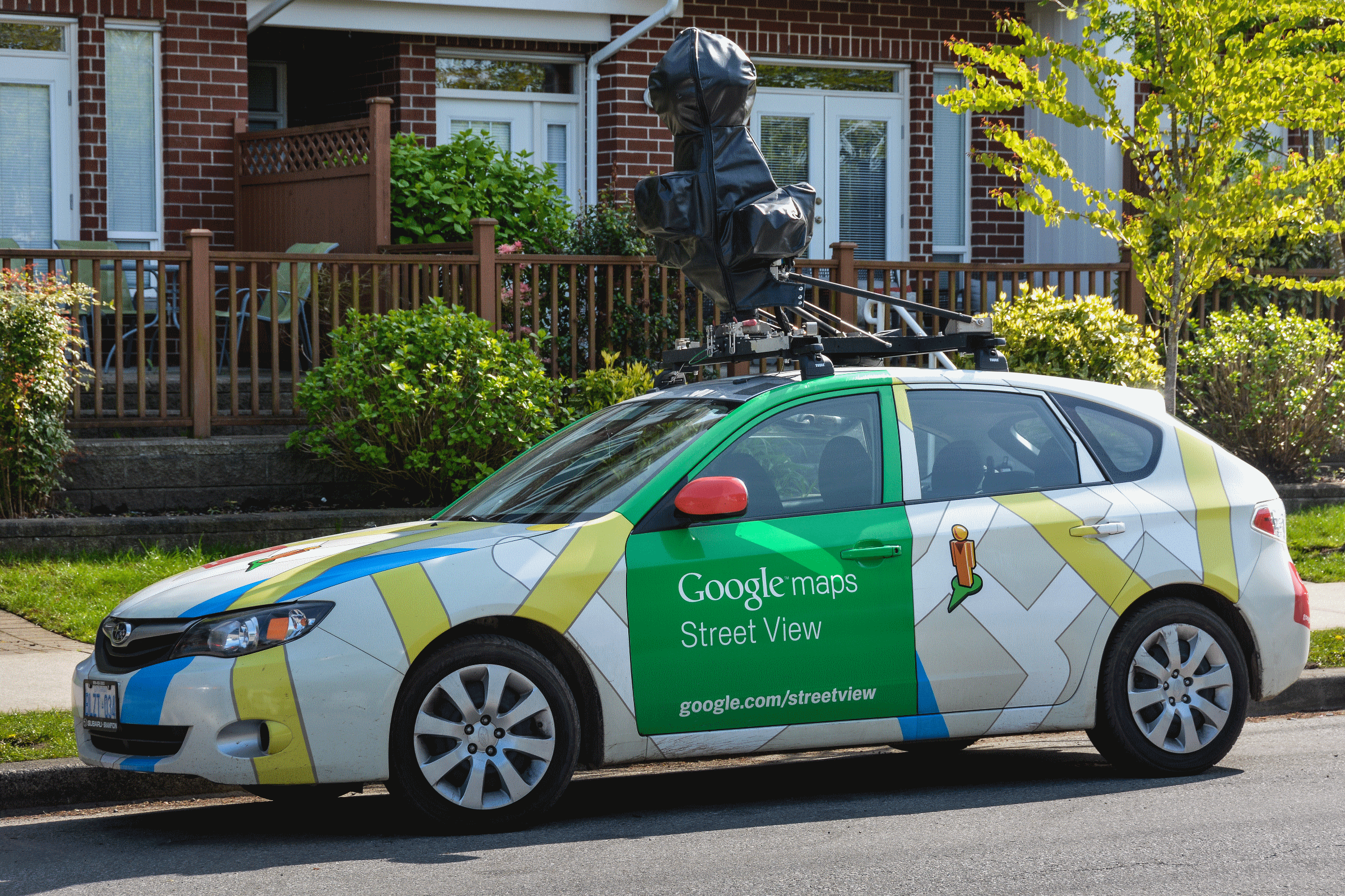A 360 degree camera mounted on a vehicle is used for collecting street view imagery for Google™ Maps [@leggett_google_2014]. CC-BY-SA-4.0.